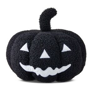 NWT. WAY TO CELEBRATE Black Plush Pumpkin Pillow